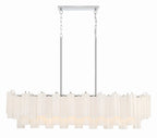 Sylva Linear Chandelier Glass Tube Tiered Amber