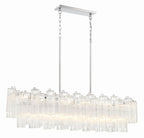 Sylva Linear Chandelier Glass Tube Tiered Amber