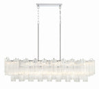 Sylva Linear Chandelier Glass Tube Tiered Amber