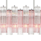 Sylva Linear Chandelier Glass Tube Tiered Amber