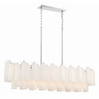 Sylva Linear Chandelier Glass Tube Tiered Amber