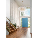 Lustra Murano Chandelier Glass Tube Layered Amber