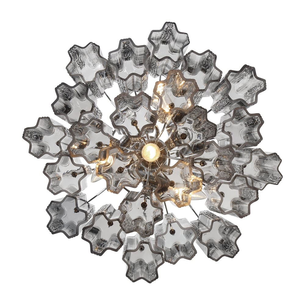 Lustra Murano Chandelier Glass Tube Layered Amber