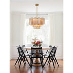Lustra Murano Chandelier Glass Tube Layered Amber