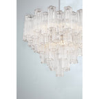 Lustra Murano Chandelier Glass Tube Layered Amber
