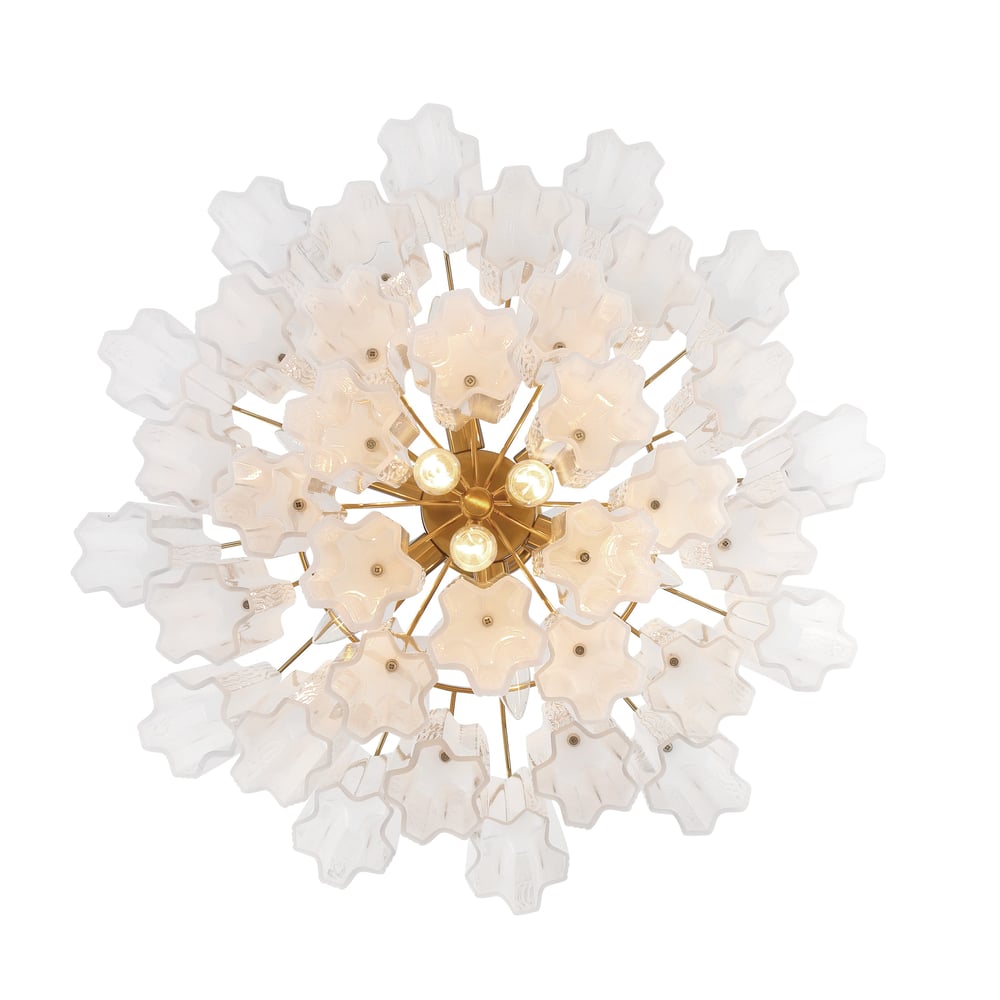 Lustra Murano Chandelier Glass Tube Layered Amber