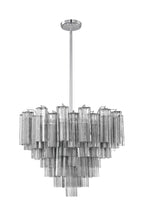 Lustra Murano Chandelier Glass Tube Layered Amber