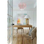 Lustra Murano Chandelier Glass Tube Layered Amber