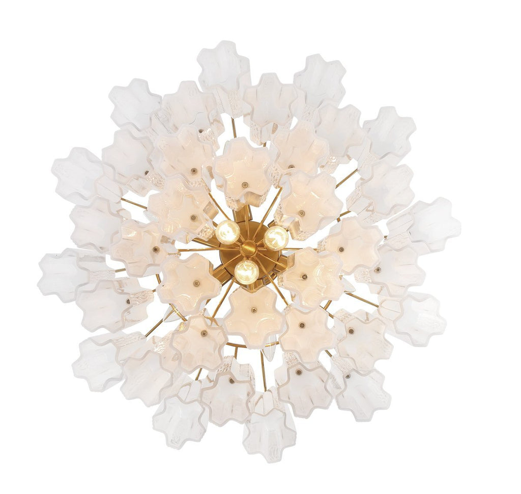 Lustra Murano Chandelier Glass Tube Layered Amber