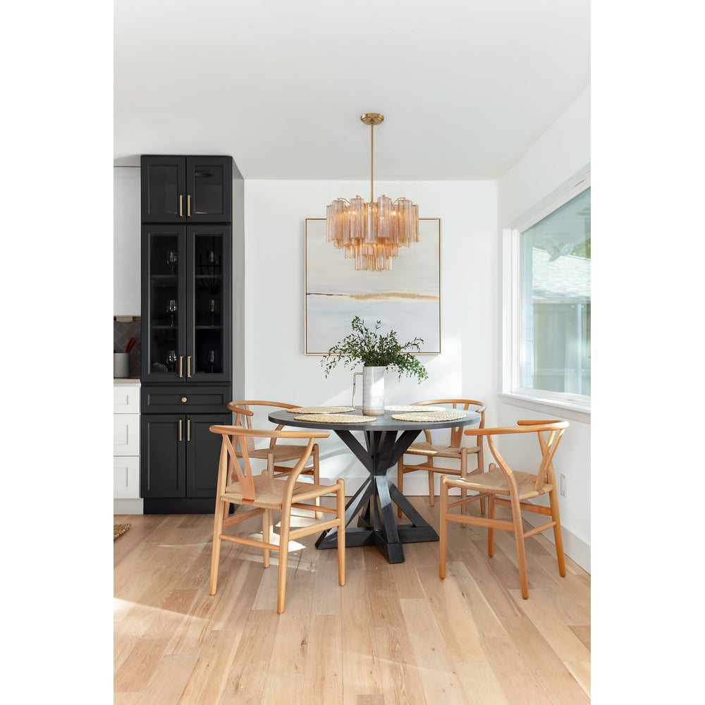 Lustra Murano Chandelier Glass Tube Layered Amber