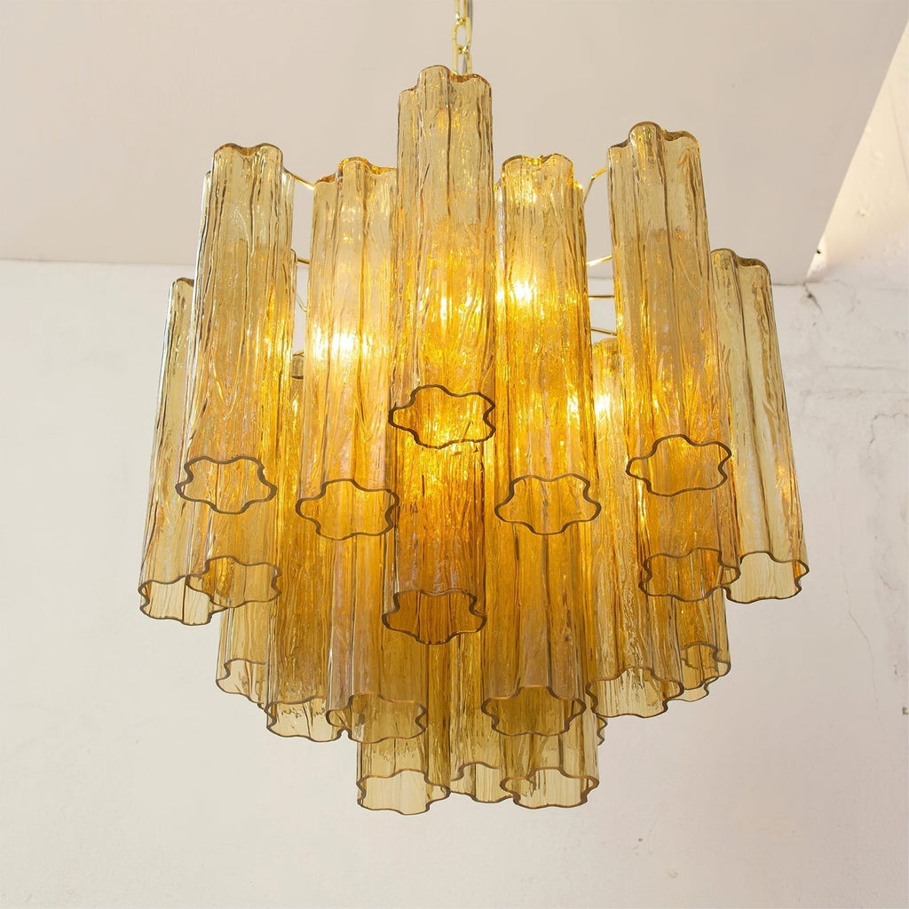 Aurora Chandelier Glass Tube Layered Luxury