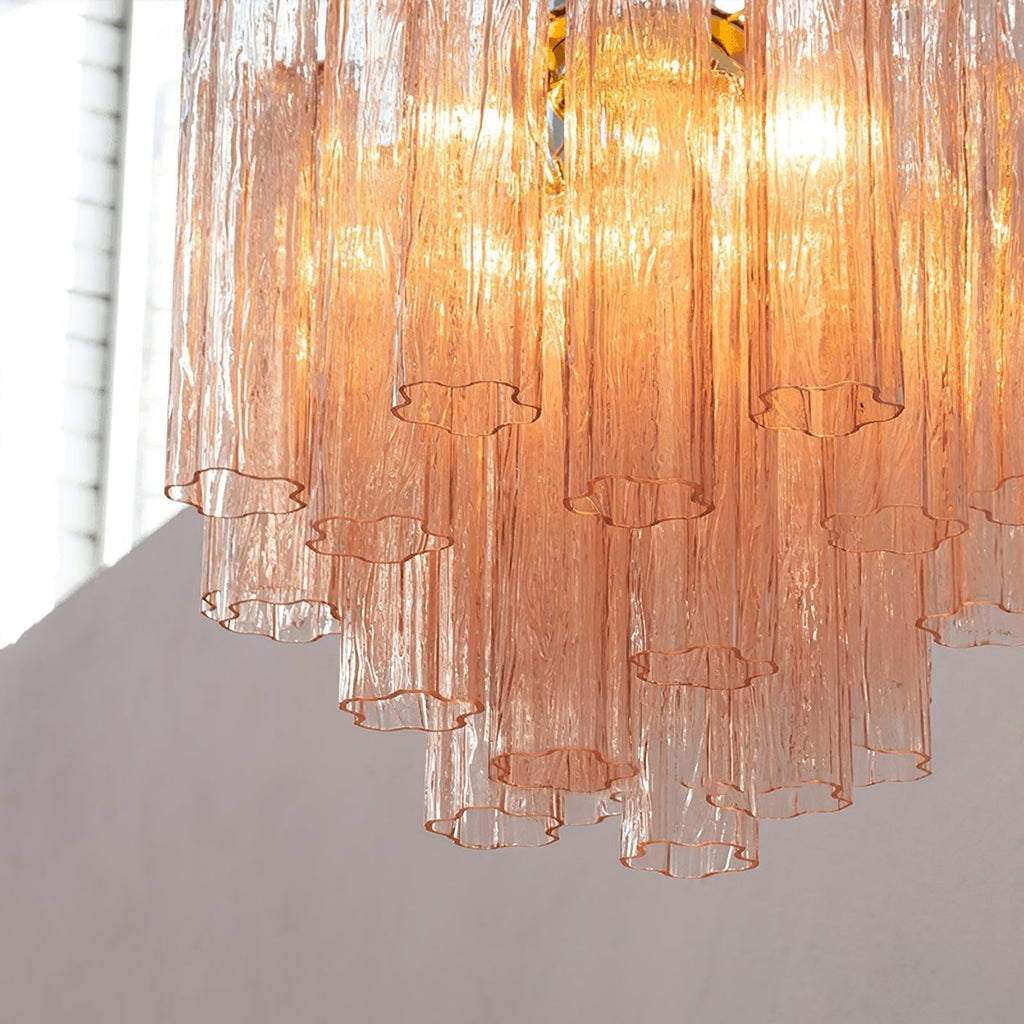 Aurora Chandelier Glass Tube Layered Luxury