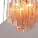 Aurora Chandelier Glass Tube Layered Luxury