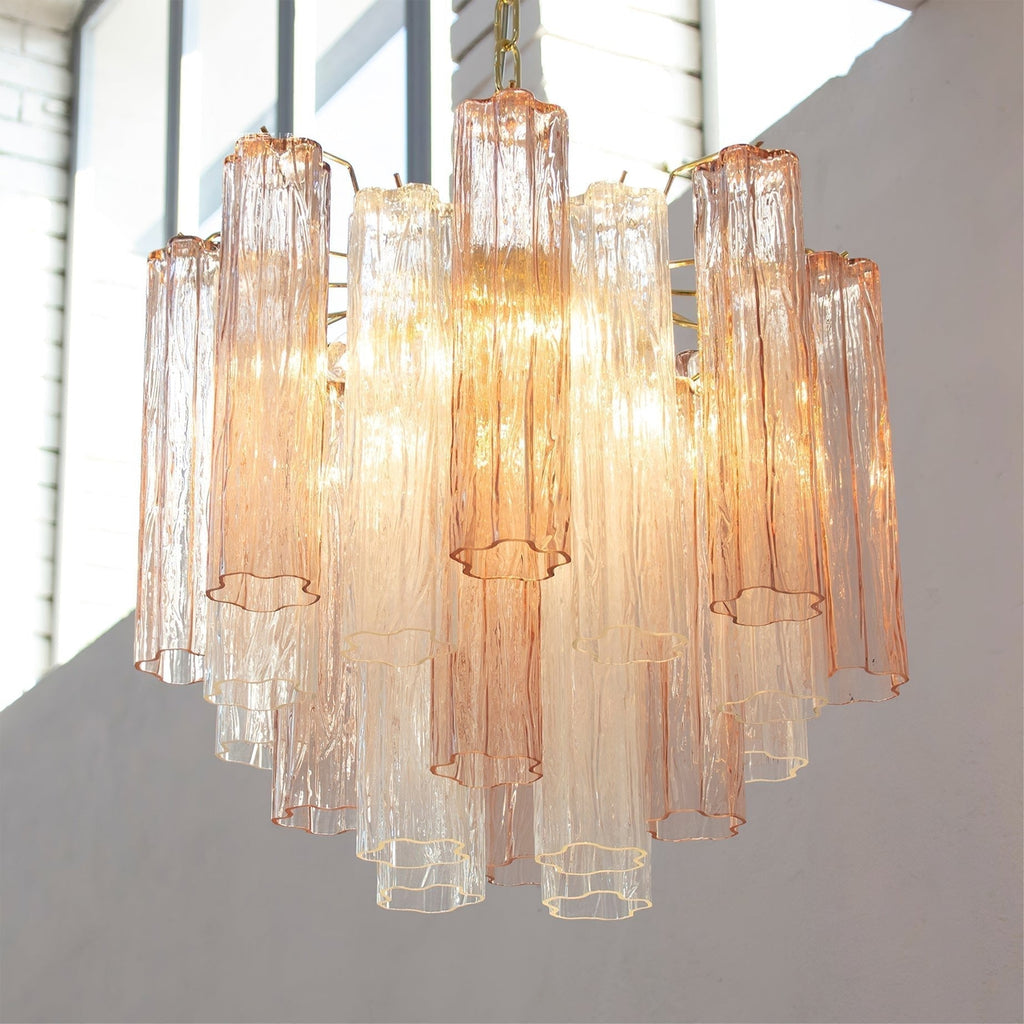 Aurora Chandelier Glass Tube Layered Luxury
