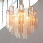 Aurora Chandelier Glass Tube Layered Luxury