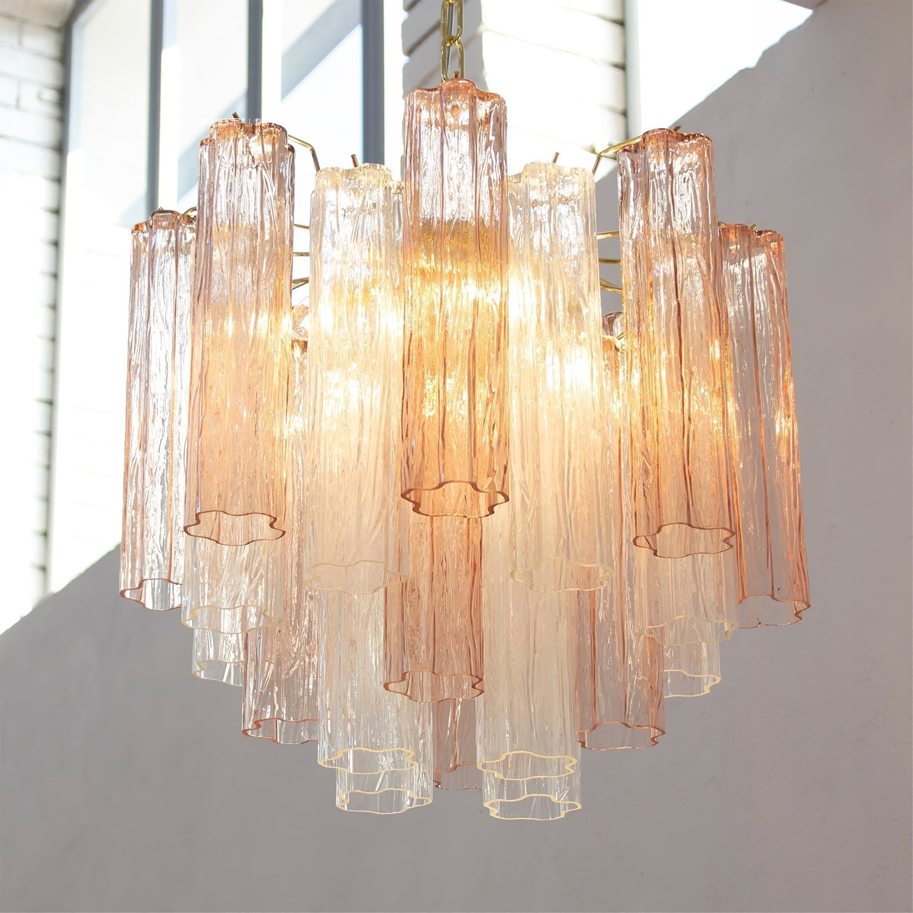Aurora Chandelier Glass Tube Layered Luxury