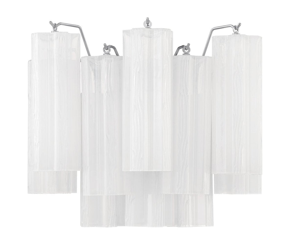Aurora Wall Light Tronchi Glass Tube Tiered Amber Modern