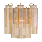 Aurora Wall Light Tronchi Glass Tube Tiered Amber Modern