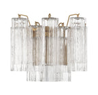 Aurora Wall Light Tronchi Glass Tube Tiered Amber Modern