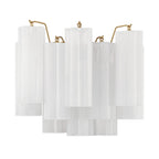 Aurora Wall Light Tronchi Glass Tube Tiered Amber Modern