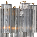 Aurora Wall Light Tronchi Glass Tube Tiered Amber Modern