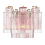 Aurora Wall Light Tronchi Glass Tube Tiered Amber Modern