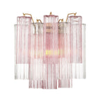 Aurora Wall Light Tronchi Glass Tube Tiered Amber Modern
