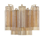 Aurora Wall Light Tronchi Glass Tube Tiered Amber Modern