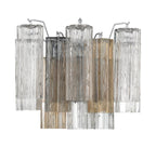 Aurora Wall Light Tronchi Glass Tube Tiered Amber Modern