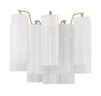 Aurora Wall Light Tronchi Glass Tube Tiered Amber Modern