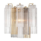 Aurora Wall Light Tronchi Glass Tube Tiered Amber Modern