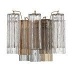 Aurora Wall Light Tronchi Glass Tube Tiered Amber Modern