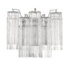 Aurora Wall Light Tronchi Glass Tube Tiered Amber Modern
