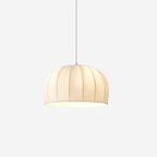 Nova White Fabric Dome  Pendant Light
