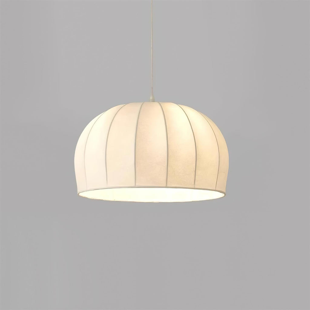 Nova White Fabric Dome  Pendant Light