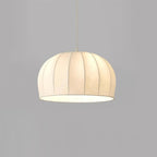 Nova White Fabric Dome  Pendant Light