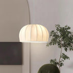 Nova White Fabric Dome  Pendant Light