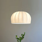 Nova White Fabric Dome  Pendant Light