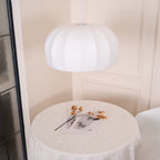 Nova White Fabric Dome  Pendant Light