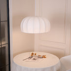 Nova White Fabric Dome  Pendant Light