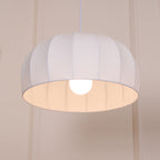 Nova White Fabric Dome  Pendant Light