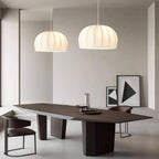 Nova White Fabric Dome  Pendant Light
