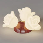 Ceiling Light Metal Canopy and PE Rose Shape Floral Artistic Accent
