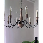 Afralia Modern Industrial Wooden Chandelier