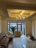 Afralia Modern Industrial Wooden Chandelier