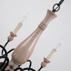 Afralia Modern Industrial Wooden Chandelier