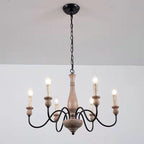 Afralia Modern Industrial Wooden Chandelier