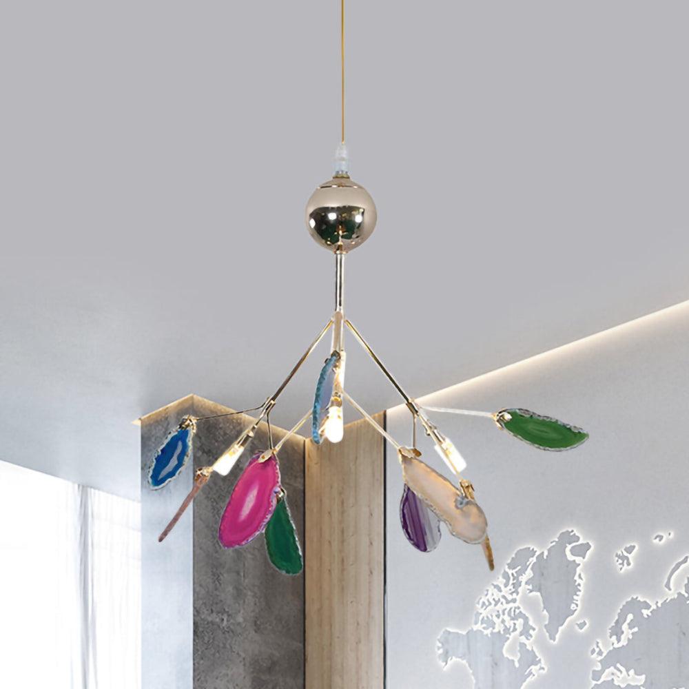 Agate Chandelier Colorful Branching