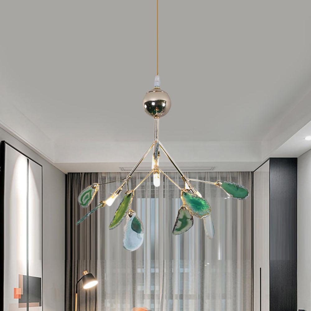 Agate Chandelier Colorful Branching