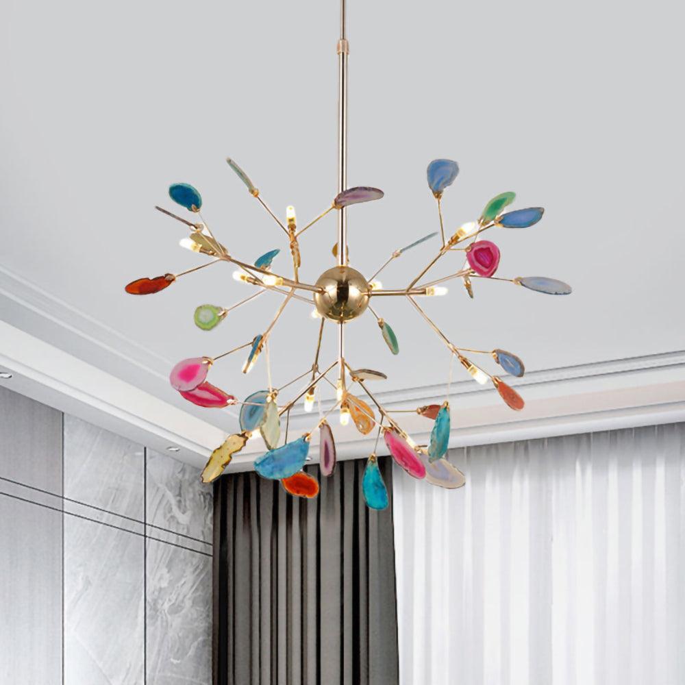 Agate Chandelier Colorful Branching